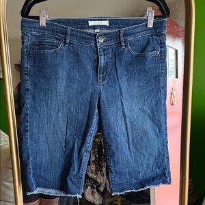 Loft Women Blue Bermuda Denim Shorts Size 10
